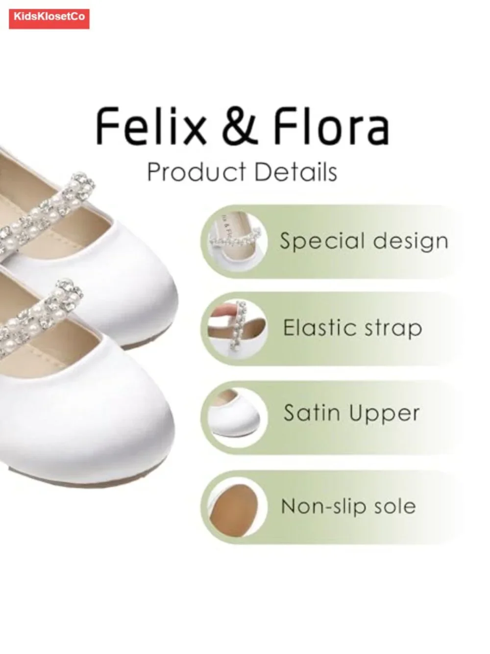 Satin Ballet Flats with Cushioned Insole and Non-Slip Rubber Outsole